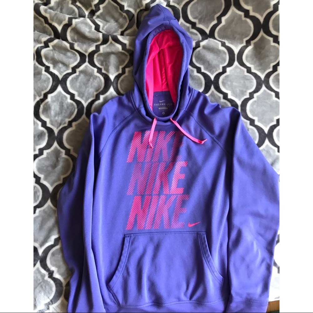 NIKE Therma-Fit Purple Pullover Hoodie